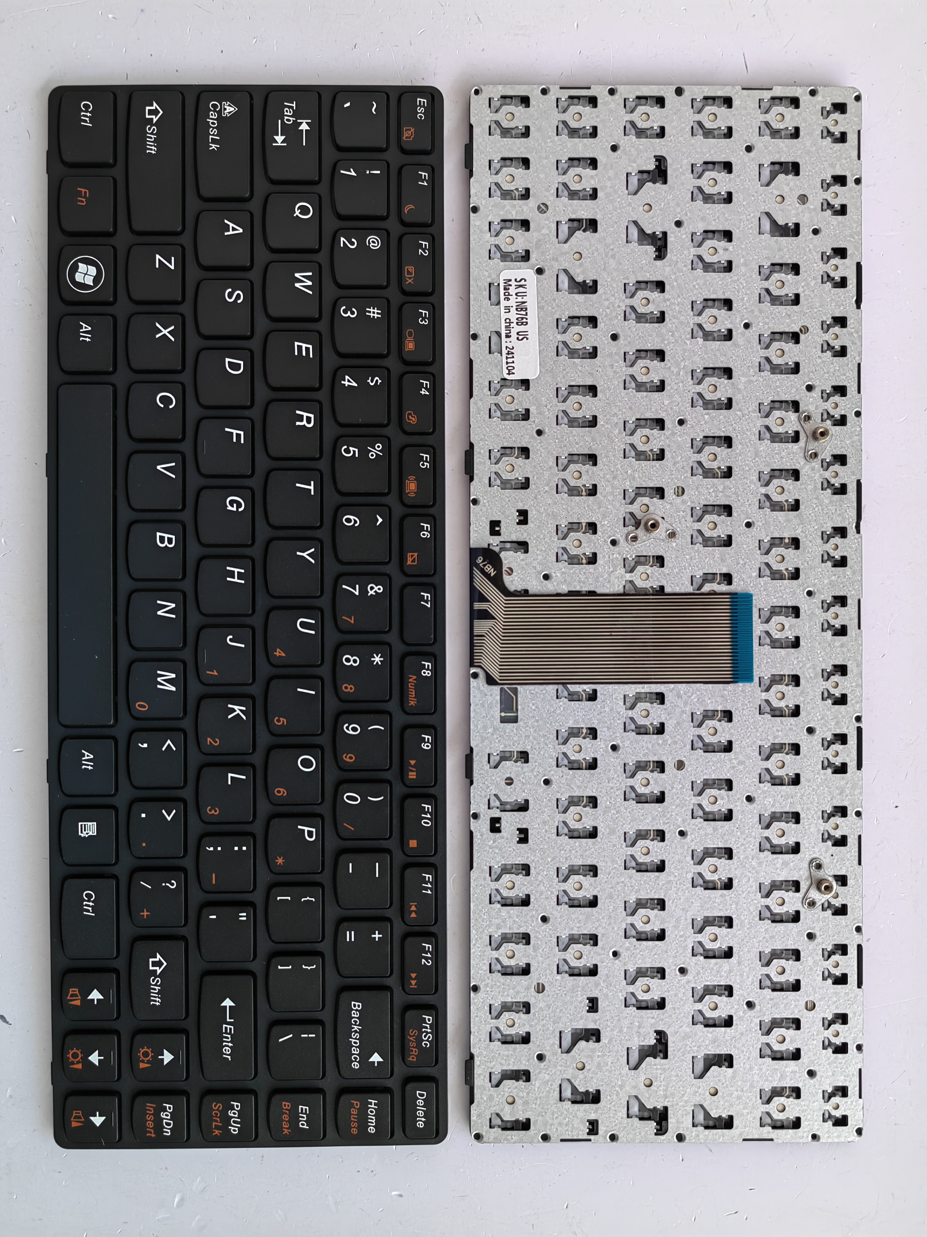 Picture of New Replacement Laptop Keyboard For LENOVO G480 BLACK FRAME BLACK (OEM) US Layout